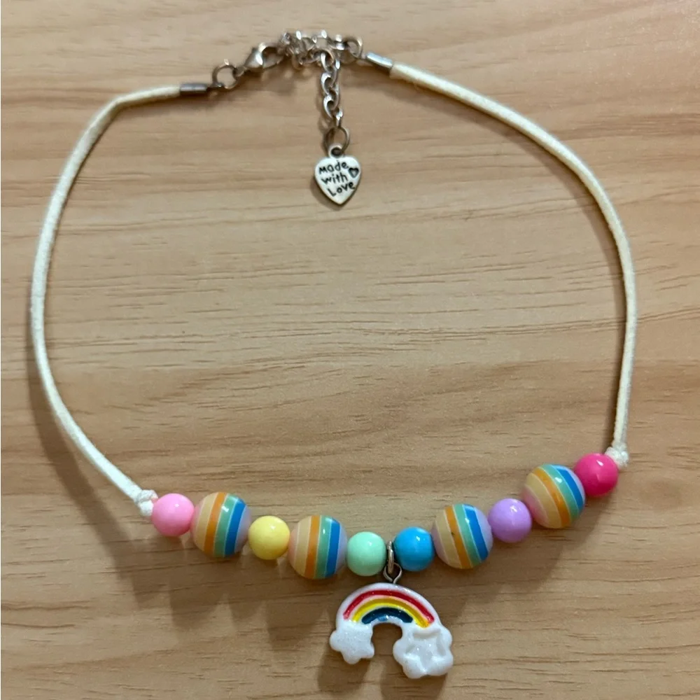 Colorful Rainbow Charm Necklace for Kids